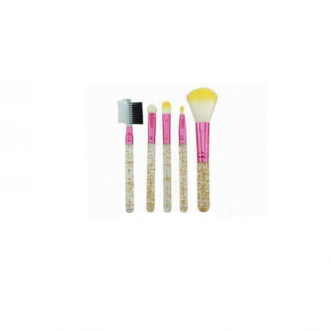 Customized 5pcs Travel Portable Mini Eye Makeup Brushes Set Eyeshadow Eyeliner Eyebrow Brush Lip Makeup Brush Kit